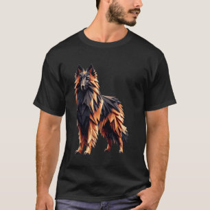Origami Kunst Belgischer Schäferhund Schäfer T-Shirt