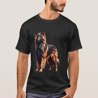 Origami Kunst Belgischer Schäferhund Schäfer T-Shirt