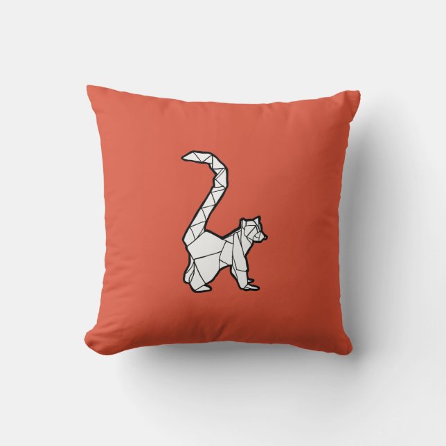 Origami Lemur-Kissen Kissen (Vorderseite)