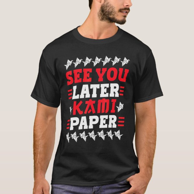 Origami Master Paper Faltcrane Crane sehen Sie l T-Shirt (Vorderseite)
