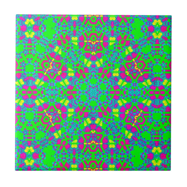 Origami Mauve Green Multi Fliese (Vorderseite)