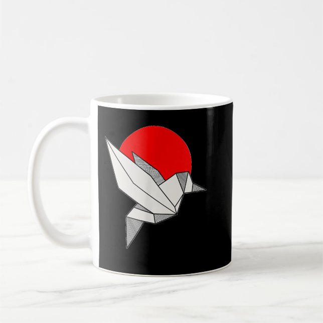 Origami Paper Bird Crane Japanisch Folding Art Jap Kaffeetasse (Links)