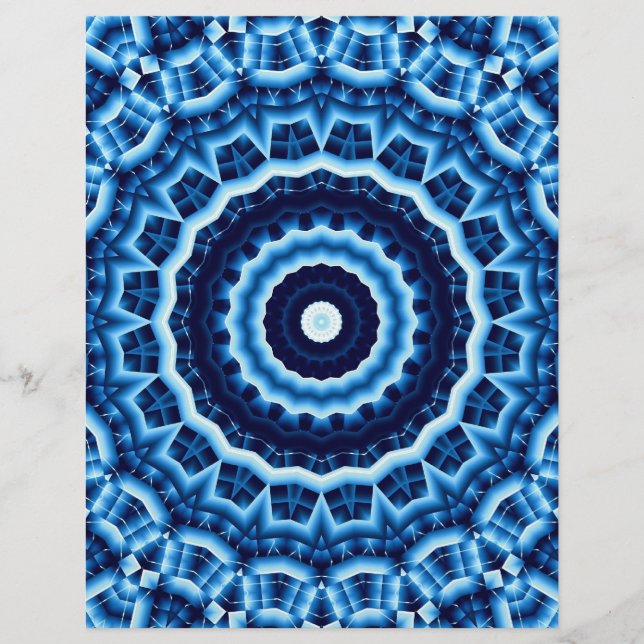 Origami Paper-Blues Anpassbare Hobby-Kunst Flyer (Vorne)