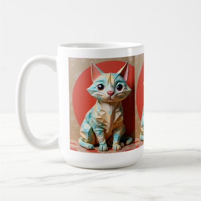 Origami Paper Cat Kaffeetasse (Links)
