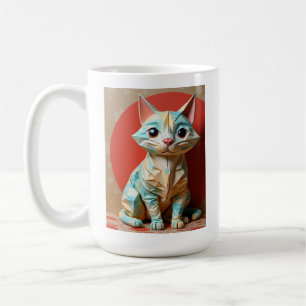 Origami Paper Cat Kaffeetasse