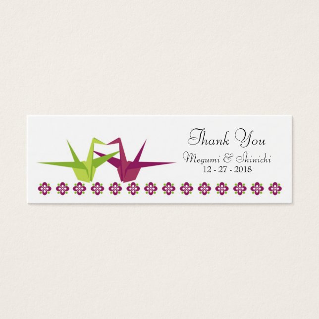 Origami Paper Crane Wedding (Vorderseite)