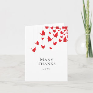 Origami Paper Cranes Dankeskarte