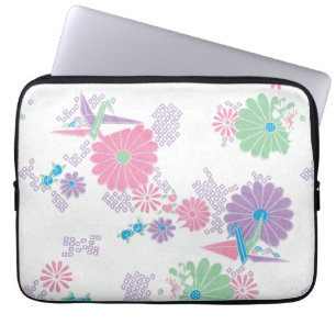 Origami Paper Crans und Blume Laptopschutzhülle