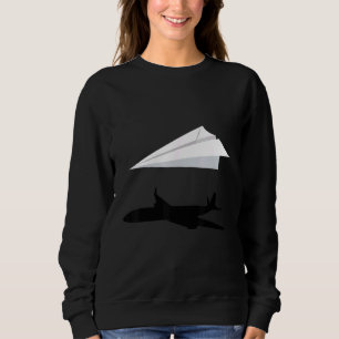 Origami Paper Flugzeug Sweatshirt