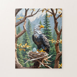 Origami Patriotic American Eagle