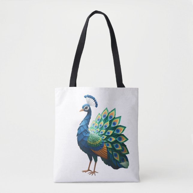 Origami Peacock T-shirt women's Tasche (Vorderseite)