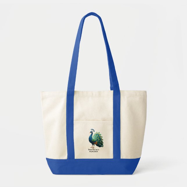Origami Peacock T-shirt women's Tragetasche (Vorne)