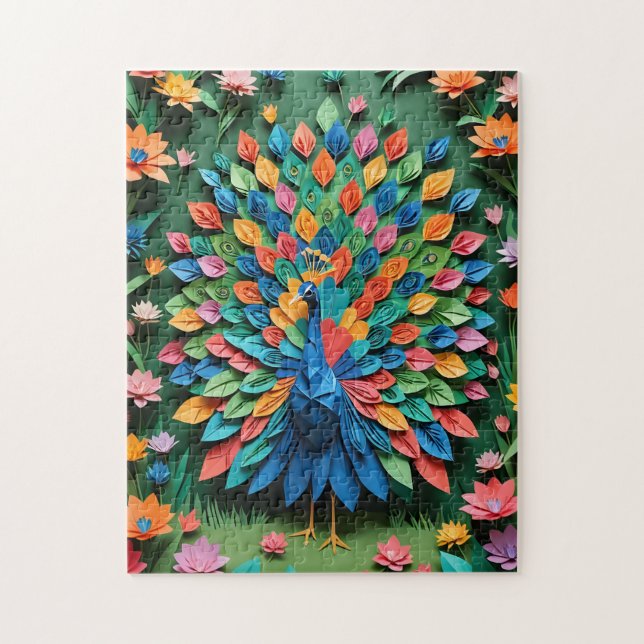 Origami-Pfau (Vertikal)