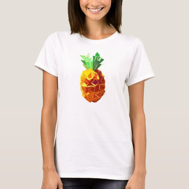 Origami Pineapfelfuge Oben T-Shirt (Vorderseite)