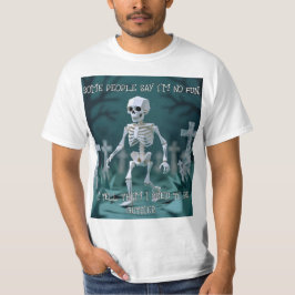 Origami Punny Skeleton Halloween  T-Shirt