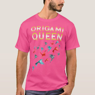 Origami Queen japanisches Papier falten Kunst Frau T-Shirt