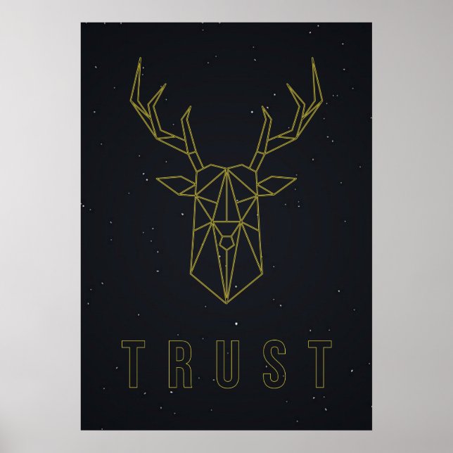 Origami Reh Affirmation Poster zur Selbstversorgun (Vorne)