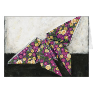 Origami Schmetterling auf Blumenpapier