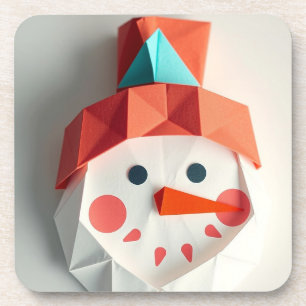 Origami-Schneegesicht Getränkeuntersetzer