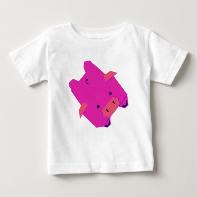 Origami-Schweine-T - Shirt (Vorderseite)