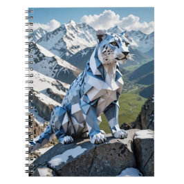 Origami Snow Leapord Zurück zur Schule Notizblock