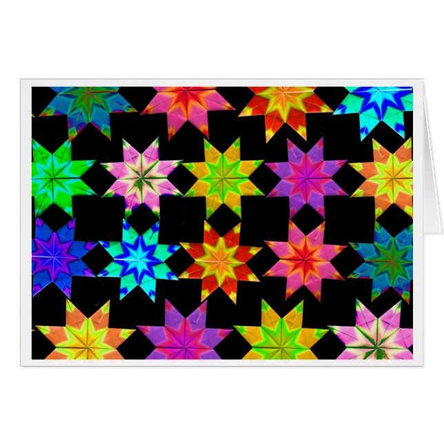 Origami Steppdecke gefaltete Karte (Vorderseite (Horizontal))