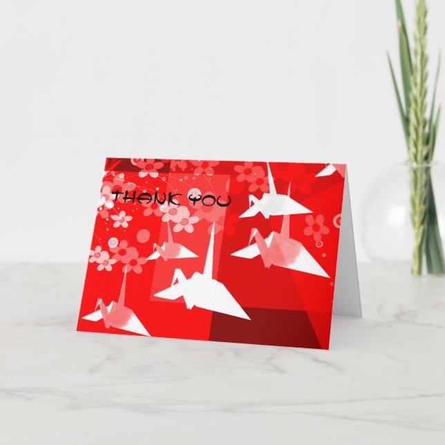 Origami Thank You Card Dankeskarte (Vorderseite)