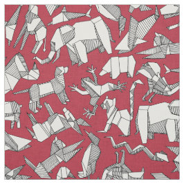 Origami-Tier Götzenrot Stoff