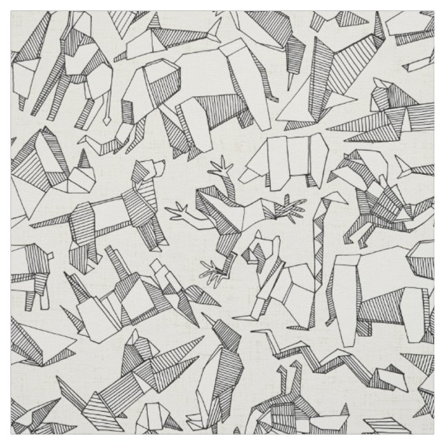 origami tierische ditsy Perle Stoff (Muster)