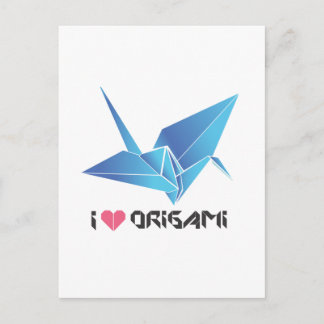 origami Vogel Postkarte
