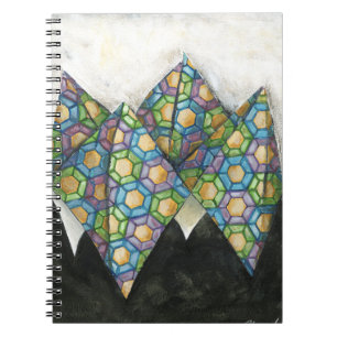 Origami Wahrsager auf geometrischem Papier Notizblock