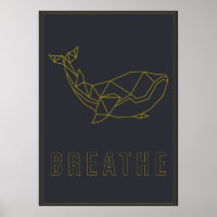 Origami Wale-Affirmation Plakat zur Selbstakzeptie
