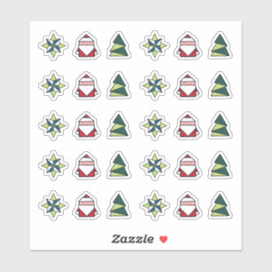 Origami Weihnachtskleber Aufkleber