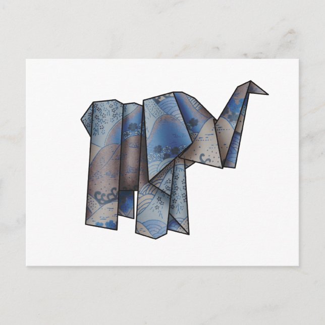 Origamiphant Postkarte (Vorderseite)