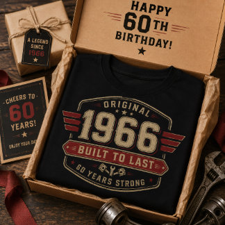 Original 1966 Gebaut um zu halten Vintage 60 Jahre T-Shirt