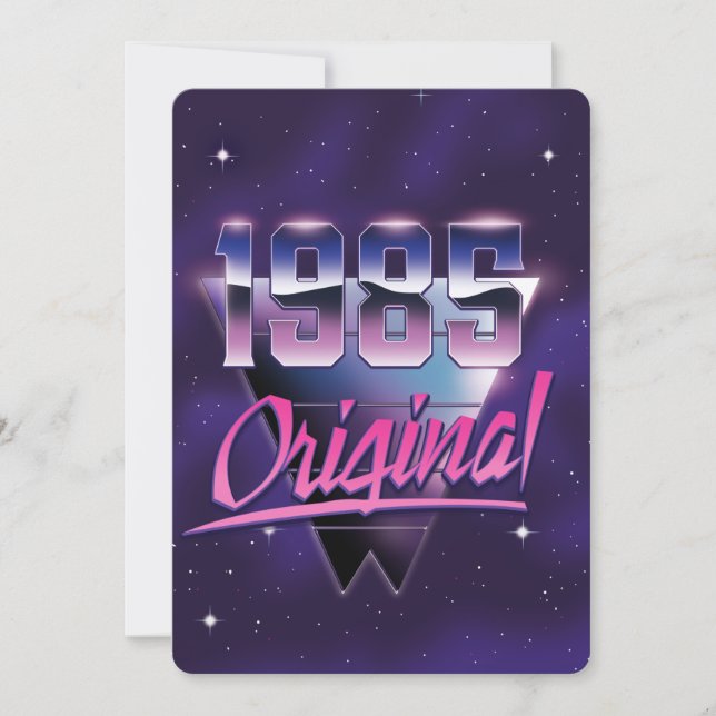 Original 1985 dankeskarte (Vorderseite)