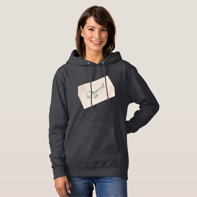 Original 1 Gris foncé Sweat à capuche pour femme  (Devant entier)