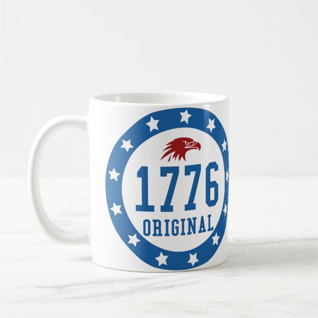 Original 4. Juli-Abzeichen 1776 Kaffeetasse (Links)