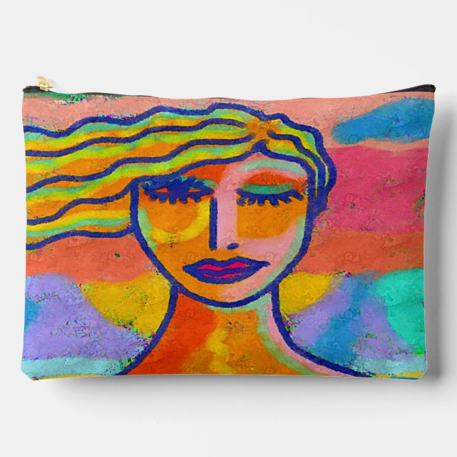 Original Abstrakt Art Zipper Pouch Zubehörtasche (Vorderseite)