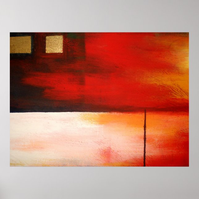 Original Abstrakt Malerposter Modern Poster (Vorne)
