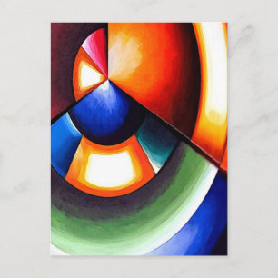 Original Abstrakte kubanische Kunst Postkarte