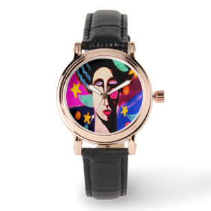 Original Abstrakte Kunst zu tragen Armbanduhr