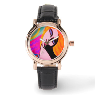 Original Abstrakte Kunst zu tragen Armbanduhr