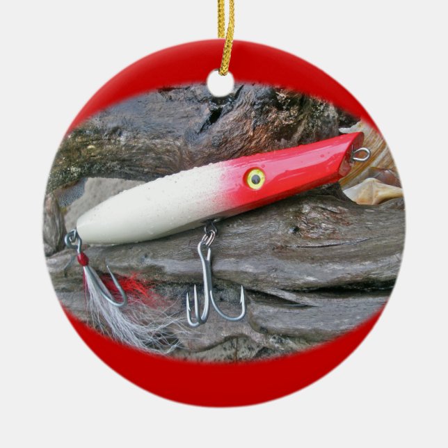 Original AJS Bleistift Popper Fishing Lure Keramikornament (Vorne)