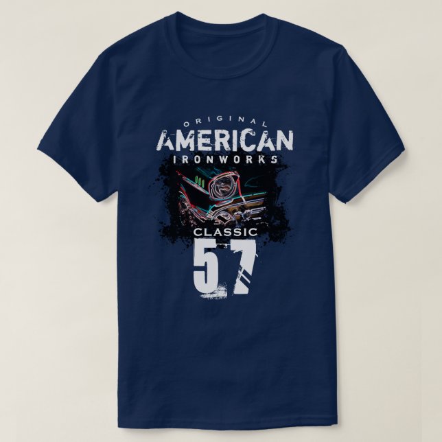Original American Ironworks Classic 57 Car T-Shirt (Design vorne)