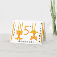Original Art Birthday Card für den 5 Jahre alten G
