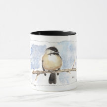 Original Art Chickadee Tasse