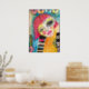 Original Art Colorful Abstrakt Whimsical Pink Girl Poster (Kitchen)