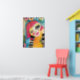 Original Art Colorful Abstrakt Whimsical Pink Girl Poster (Nursery 1)