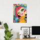Original Art Colorful Abstrakt Whimsical Pink Girl Poster (Home Office)